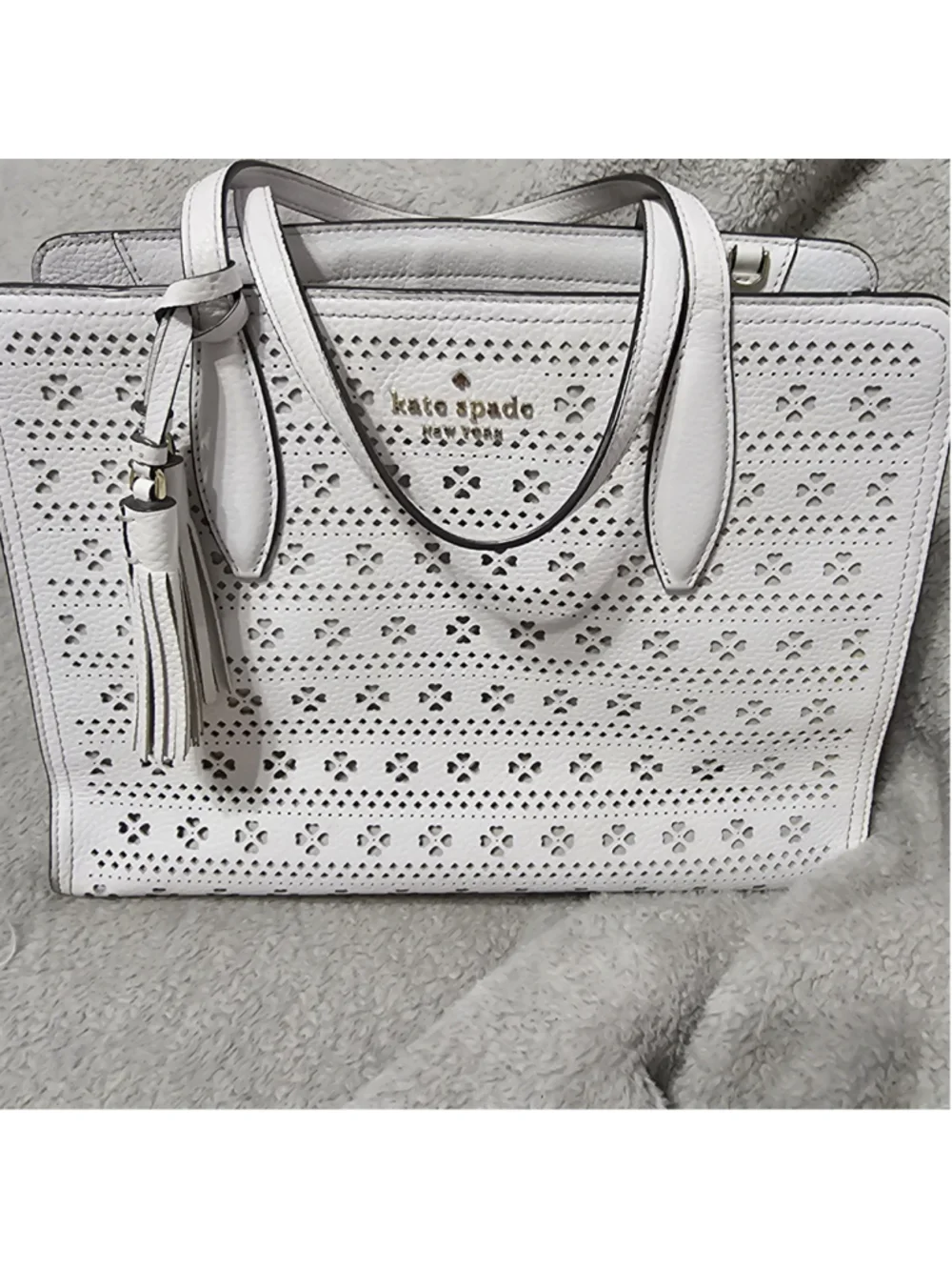 Women's Kate Spade Satchel Bag One Size White Large satchel